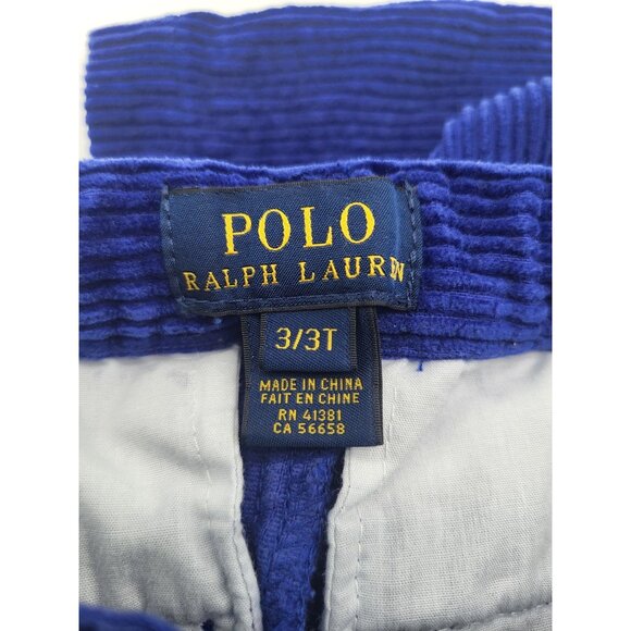 POLO Ralph Lauren Boys 3T Blue Corduroy Pants Holiday School Pic Church Preppy - Picture 4 of 11